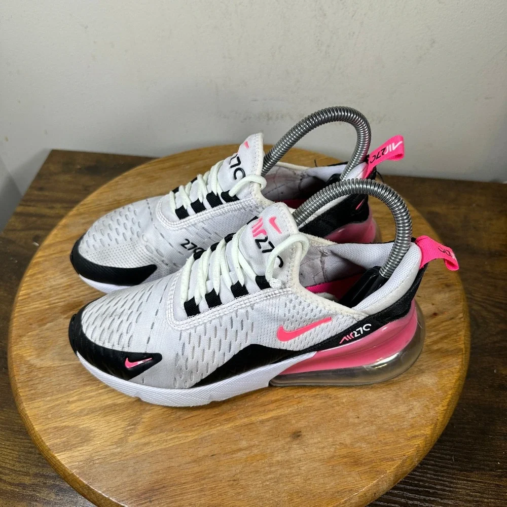 Nike Air Max 270 Womens White Pink Black AH6789-127 Shoes Size 5
